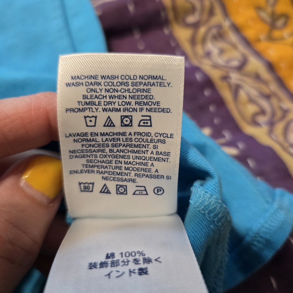 Lands' End Blue Embroidered Tunic Dress - Picture 8 of 8